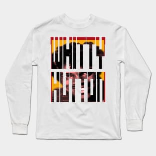 vintage text efect whitty hutton face Long Sleeve T-Shirt